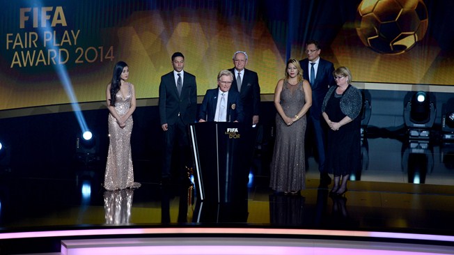 Las premiaciones incluyen el de Fair Play o 'Juego Limpio'. Foto Getty/FIFA