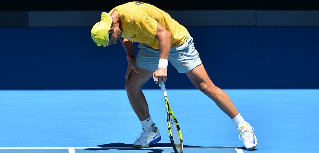 Rafael Nadal muestra su peor momento al caer frente a Verdasco. Foto AFP/P. Crock