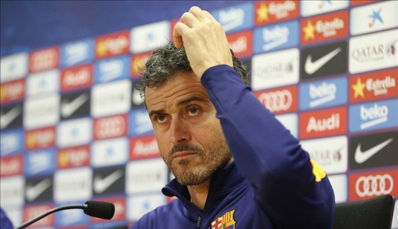 Luis Enrique no cuenta con Messi para el juego de vuelta en Mestalla. Foto EFE