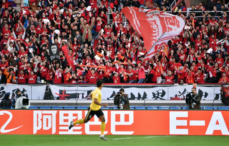 Los seguidores del Guangzhou Evergrande es una de las aficiones más grandes. foto AFP