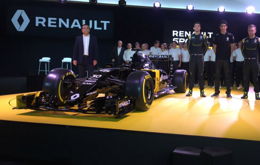 Renault presentó su modelo RS16 y sus pilotos del 2016. Foto F1
