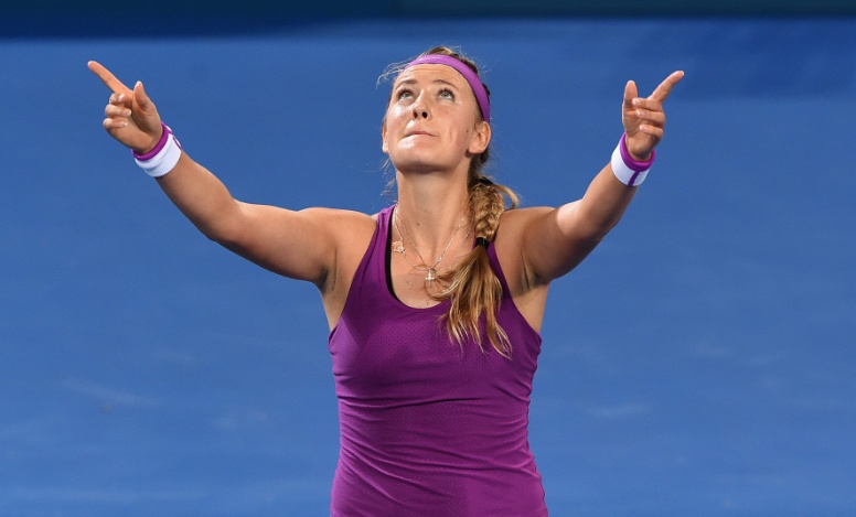 Esta vez Azarenka pudo levantar los brazos para celebrar frente a Williams. Foto AFP