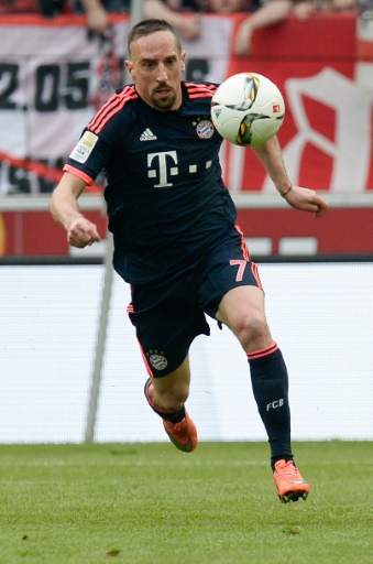 El francés del Bayern de Múnich Franck Ribery durante el partido. Foto AFP