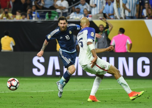 Lionel Messi en acción durante la semifinal de la Copa América