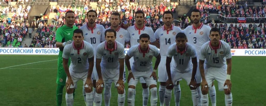 La selección de Costa Rica que venció a Rusia. Foto FCRF