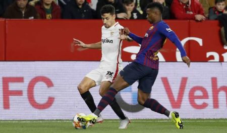 Sevilla se llevó un buen resultado que defenderá en el Camp Nou. Foto EFE