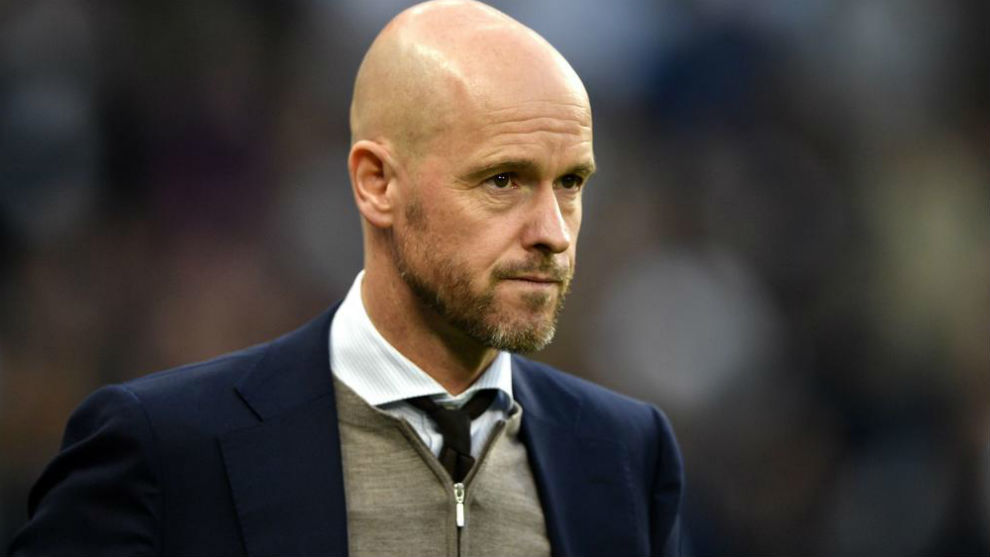 Ajax de Amsterdam había anunciado la renovación hasta 2022 de su entrenador Erik Ten Hag. Foto EFE