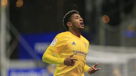 Anthony Lozano celebra su gol ante Lugo7 Cortesía Cádiz CF.