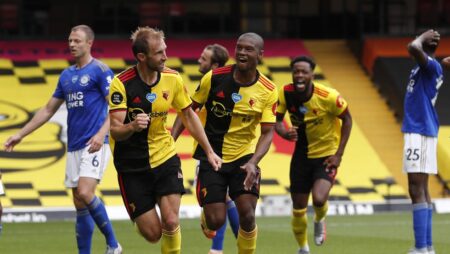 Watford le sacó un empate valioso al Leicester. Foto AP