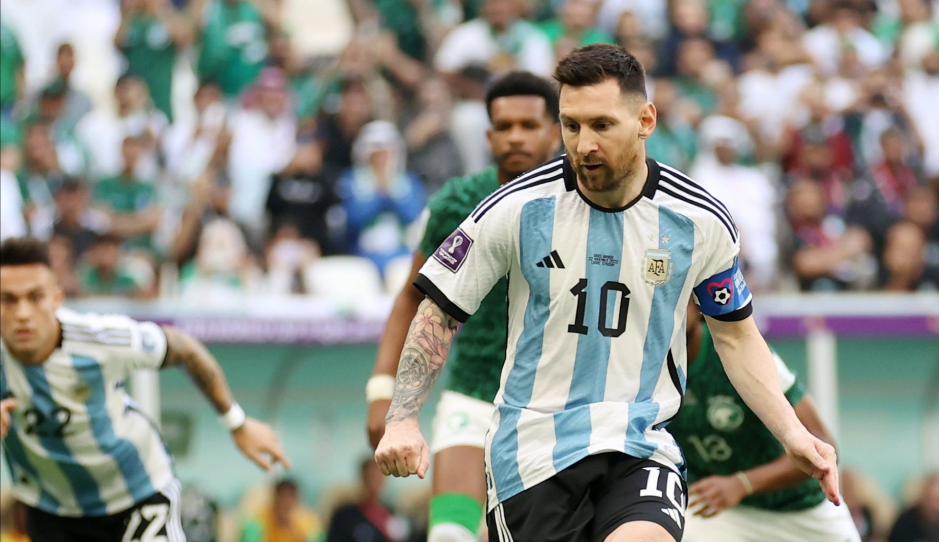 Lionel Messi abre el marcador para Argentina ante Arabia Saudita