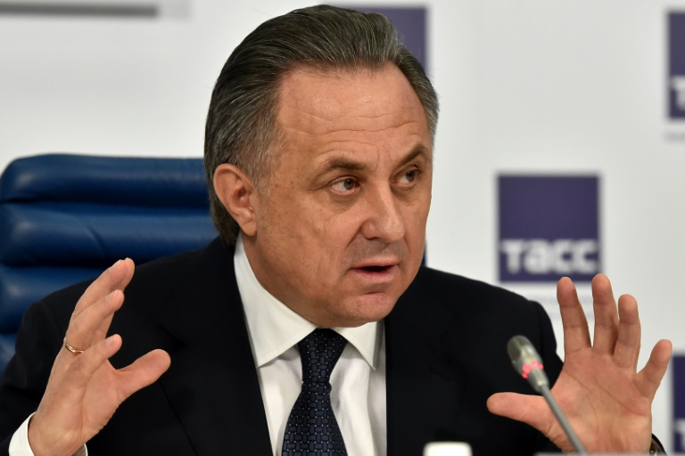 El ministro ruso de Deportes, Vitaly Mutko, en una rueda de prensa en Moscú el 25 de diciembre de 2015 / AFP / Kirill Kudryavtsev