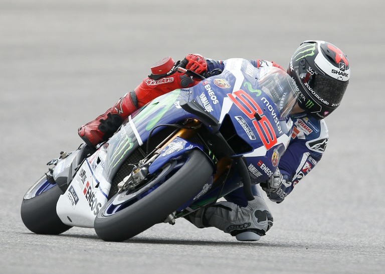 El piloto español de MotoGP de Yamaha, Jorge Lorenzo, durante el Gran Premio de las Américas en Austin, Texas, Estados Unidos, el 9 de abril de 2016 / AFP / Thomas B. Shea